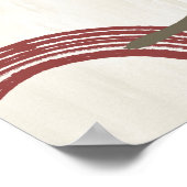 Mittelalterliche Moderne Abstrakte Poster-Rot Gray Poster (Ecke)