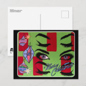 Mittelalterliche Moderne Abstrakte "Santa, Baby"! Postkarte (Vorne/Hinten)