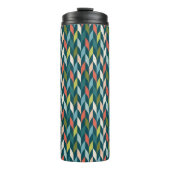 Mittelalterliche Moderne Aquamarin- und Korallenmu Thermosbecher (Vorderseite)