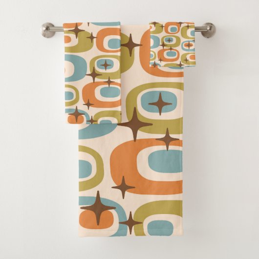 Mittelalterliche Moderne Atomare Muster Badhandtuch Set (Insitu)
