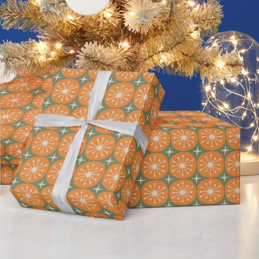 Mittelalterliche, moderne, atomare Retropunkte und Geschenkpapier (Feiertage)