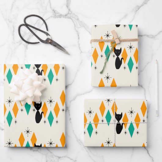 Mittelalterliche moderne atomare Sternexplosionen Geschenkpapier Set (Vorderseite)