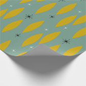 Mittelalterliche moderne Atomdiamanten Stars Gold Geschenkpapier (Ecke)