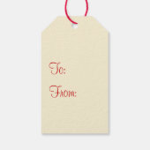 Mittelalterliche, moderne Atomdots Retro Weihnacht Geschenkanhänger (Rückseite)