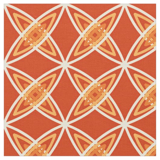Mittelalterliche moderne Atomdruckerei - Mandarin Stoff (Nahaufnahme)