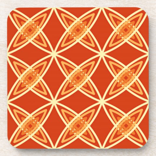 Mittelalterliche moderne Atomdruckerei - Mandarin  Untersetzer (Vorderseite)