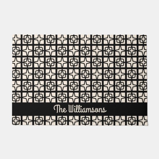 Mittelalterliche Moderne Atomic 1950er Retro Perso Fußmatte (Vorderseite)