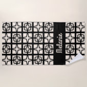 Mittelalterliche Moderne Atomic 1950er Retro Perso Strandtuch (Vorderseite)