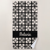 Mittelalterliche Moderne Atomic 1950er Retro Perso Strandtuch (Vorderseite)