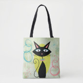 Mittelalterliche moderne Atomic Black Cat-Welt Tasche (Vorderseite)