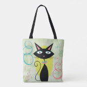 Mittelalterliche moderne Atomic Black Cat-Welt Tasche (Rückseite)