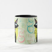 Mittelalterliche moderne Atomic Black Cat-Welt Tasse (Zentrum)