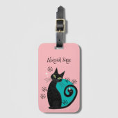 Mittelalterliche, moderne Atomkatzenreklame Gepäckanhänger (Vorderseite Vertikal)