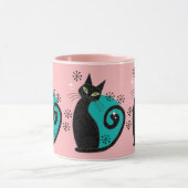 Mittelalterliche, moderne Atomkatzenreklame Tasse (Zentrum)