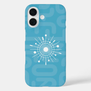 Mittelalterliche moderne Atomschneeflocken Weihnac iPhone 16 Hülle