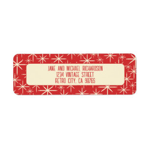 Mittelalterliche moderne Atomstars Retro Red & Cre