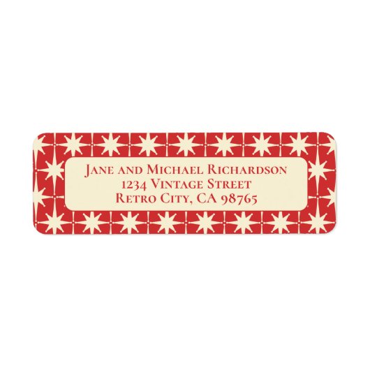 Mittelalterliche moderne Atomstars Retro Red & Cre (Vorne)