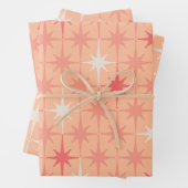 Mittelalterliche, moderne Atomsterne im Retro-Stil Geschenkpapier Set (Beispiel)