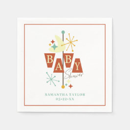 Mittelalterliche moderne Babydusche Napkins Serviette