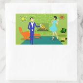 Mittelalterliche moderne Bindekleber Rechteckiger Aufkleber (Tasche)