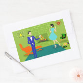 Mittelalterliche moderne Bindekleber Rechteckiger Aufkleber (Umschlag)