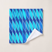 Mittelalterliche Moderne Blätter, Kobalt und Sky B Badhandtuch Set (Waschlappen)