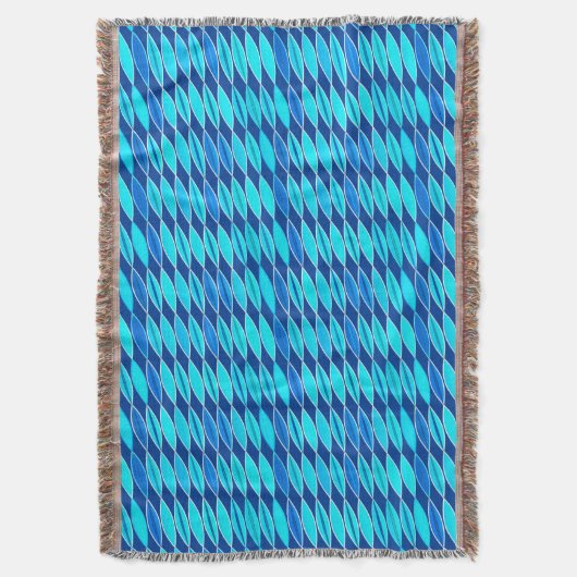 Mittelalterliche Moderne Blätter, Kobalt und Sky B Decke (Vorderseite Vertikal)