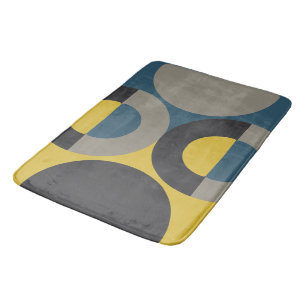 Mittelalterliche Moderne blaugelbe Gunmetall Badematte