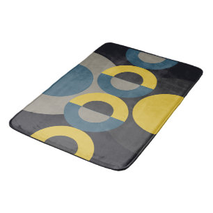 Mittelalterliche Moderne blaugelbe Gunmetall Badematte