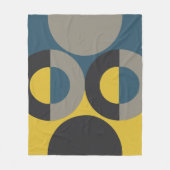 Mittelalterliche Moderne blaugelbe Gunmetall Fleecedecke (Vorderseite)