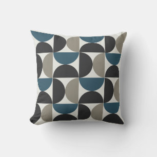 Mittelalterliche Moderne Blaugraue Gunmetall Kissen