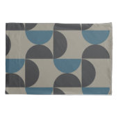 Mittelalterliche Moderne Blaugraue Gunmetall Kissenbezug (Rückseite)