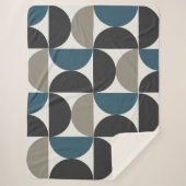 Mittelalterliche Moderne Blaugraue Gunmetall Sherpadecke (Vorderseite)