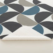 Mittelalterliche Moderne Blaugraue Gunmetall Sherpadecke (3/4)