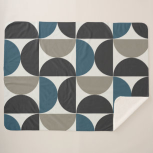 Mittelalterliche Moderne Blaugraue Gunmetall Sherpadecke