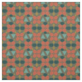 Mittelalterliche moderne Blume Diamant Green Patte Stoff (Muster)