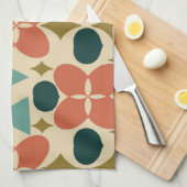 Mittelalterliche moderne Blume Diamantgelb Geschirrtuch (Viertel Falte)