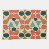 Mittelalterliche moderne Blume Diamantgelb Geschirrtuch (Horizontal)