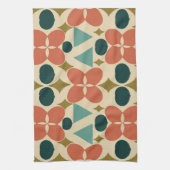 Mittelalterliche moderne Blume Diamantgelb Geschirrtuch (Vertikal)