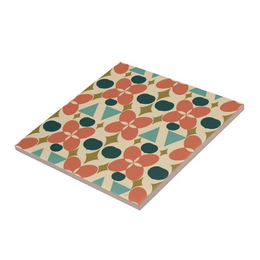Mittelalterliche moderne Blume Diamantgelbe Tile Fliese (Seite)
