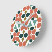 Mittelalterliche moderne Blume Diamantmuster Runde Wanduhr (Winkel)