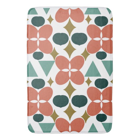 Mittelalterliche moderne Blume Diamond Badematte (Vorderseite Vertikal)