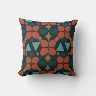 Mittelalterliche moderne Blume Diamond Blue Kissen