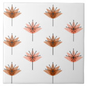 Mittelalterliche Moderne Blume Orange Fliese (Vorderseite)