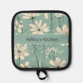 Mittelalterliche Moderne Blumendärme Individuelle  Topflappen (Vorderseite)