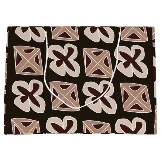 Mittelalterliche moderne, blumengeometrische Struk Große Geschenktüte (Vorderseite)