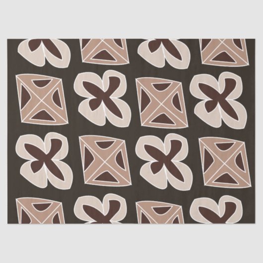 Mittelalterliche moderne, blumengeometrische Struk Seidenpapier (Vorderseite)