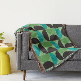 Mittelalterliche Moderne Braun Grün und Türkis Decke