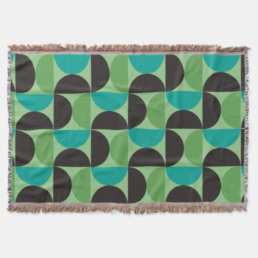 Mittelalterliche Moderne Braun Grün und Türkis Decke (Vorderseite)