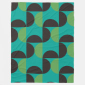 Mittelalterliche Moderne Braun Grün und Türkis Fleecedecke (Vorderseite)